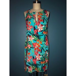 Hawaii turquoise flower dress